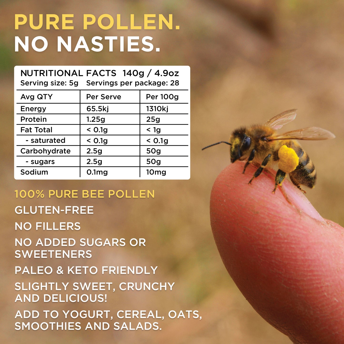 Helio Hives Bee Pollen 140g